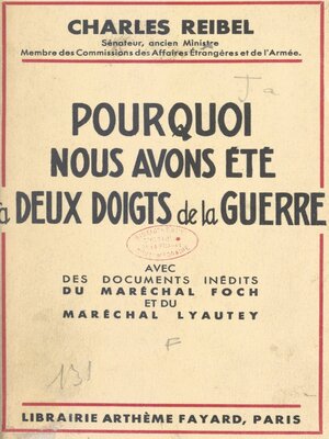 cover image of Pourquoi nous avons été à deux doigts de la guerre